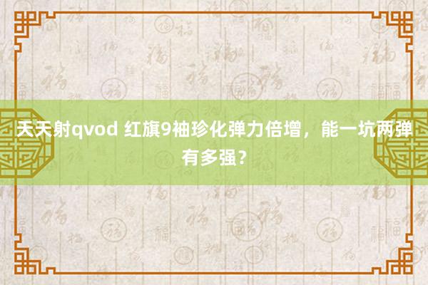 天天射qvod 红旗9袖珍化弹力倍增，能一坑两弹有多强？