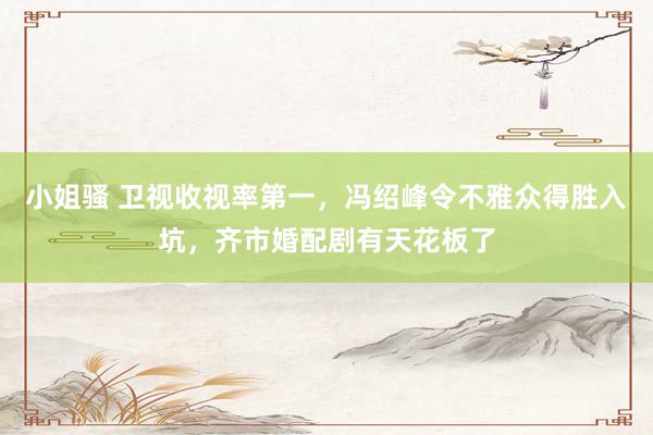 小姐骚 卫视收视率第一，冯绍峰令不雅众得胜入坑，齐市婚配剧有天花板了