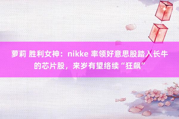 萝莉 胜利女神：nikke 率领好意思股踏入长牛的芯片股，来岁有望络续“狂飙”