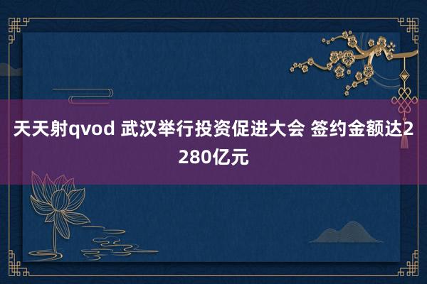 天天射qvod 武汉举行投资促进大会 签约金额达2280亿元