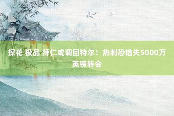 探花 极品 拜仁或调回特尔！热刺恐错失5000万英镑转会